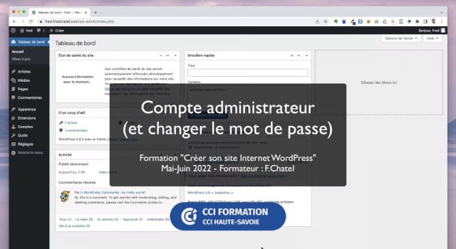 04-Compte administrateur (et changer de mot de passe)