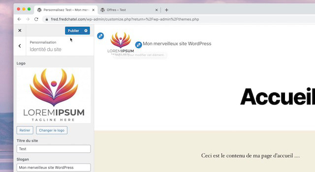 12-Changer le logo et la favicon